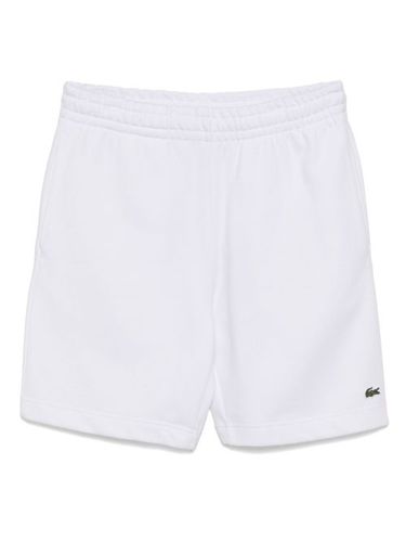 Lacoste short à patch logo - Blanc - Lacoste - Modalova