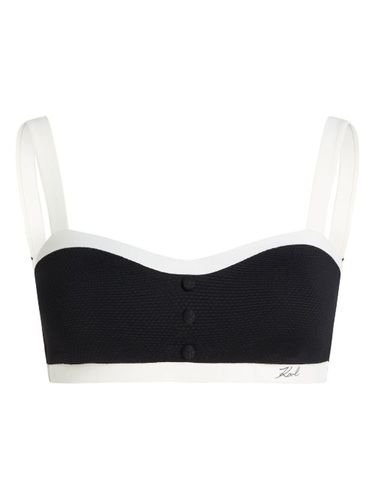 Haut de bikini à bords contrastants - Karl Lagerfeld - Modalova