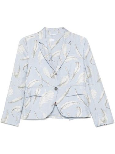 Blazer en soie à imprimé graphique - Thom Browne - Modalova