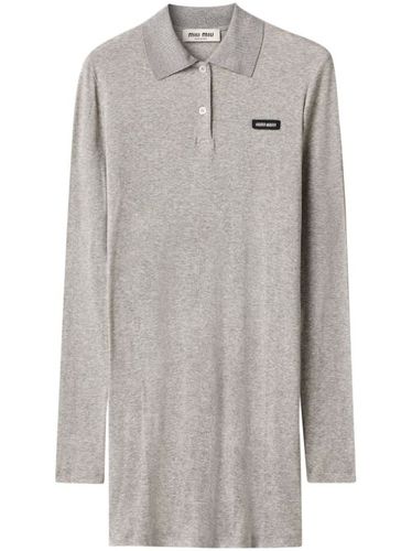 Robe courte en maille à design nervuré - Miu Miu - Modalova