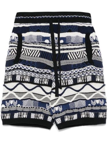 Laneus bermuda en maille - Bleu - Laneus - Modalova