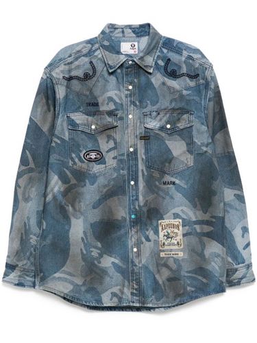 Chemise en jean à motif camouflage en jacquard - AAPE BY *A BATHING APE® - Modalova