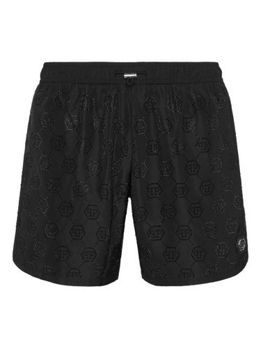 Short de bain à logo embossé - Philipp Plein - Modalova