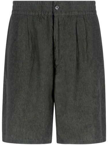 Giorgio Armani short en lin - Gris - Giorgio Armani - Modalova