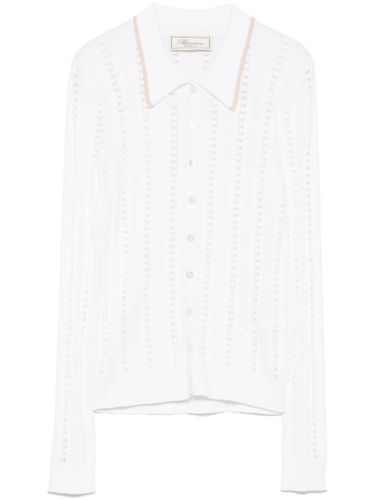 T-shirt en maille fine à design nervuré - Blumarine - Modalova