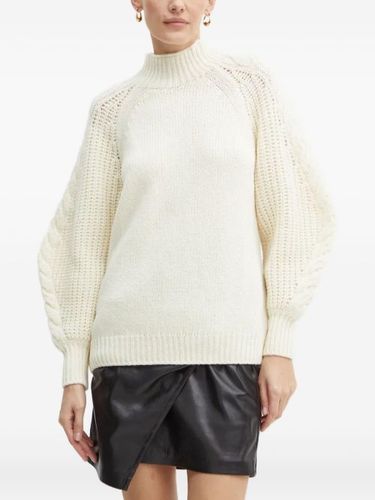 Pull en maille torsadée à manches ballon - LUISA SPAGNOLI - Modalova