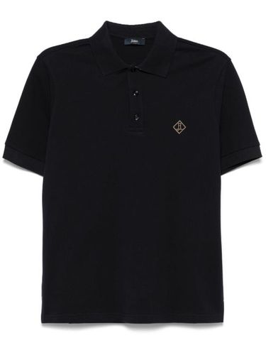 Herno polo à logo brodé - Bleu - Herno - Modalova