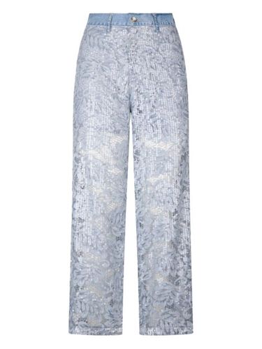 Jean à dentelle fleurie - LIU JO - Modalova