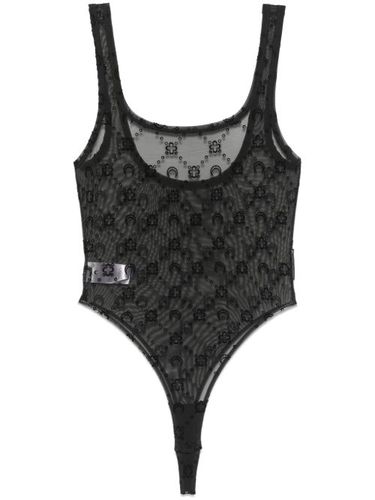 Body en mesh à monogramme floqué - Marine Serre - Modalova