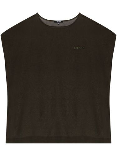 T-shirt à logo brodé - Balmain - Modalova