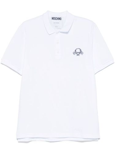 Polo à logo brodé - Moschino - Modalova