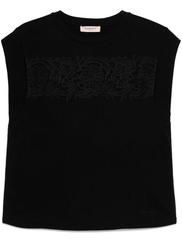 T-shirt à appliqué floral - TWINSET - Modalova