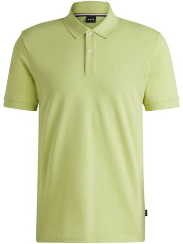 Polo en coton à logo brodé - BOSS - Modalova