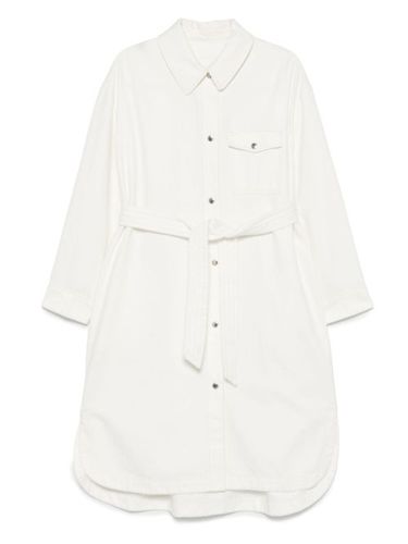 Robe en jean à coupe mi-longue - Yves Salomon - Modalova