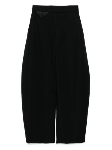 Pantalon incurvé en laine à taille haute - Recto - Modalova