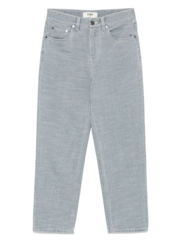 FENDI jean à logo embossé - Bleu - FENDI - Modalova