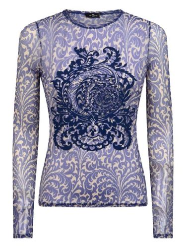ETRO t-shirt en tulle - Bleu - ETRO - Modalova