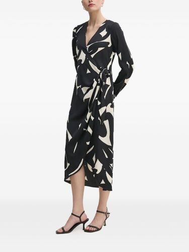 Robe portefeuille à imprimé abstrait - DKNY - Modalova
