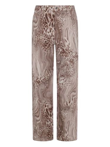 Jean droit à imprimé léopard - Blumarine - Modalova