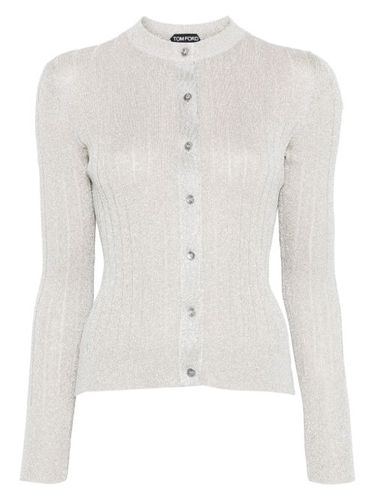 Cardigan nervuré à détails métallisés - TOM FORD - Modalova