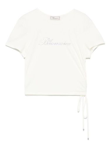 T-shirt à logo strassé - Blumarine - Modalova
