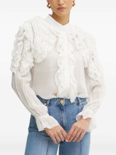 Chemise en soie à volants - LUISA SPAGNOLI - Modalova