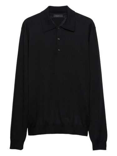 Prada polo en maille - Noir - Prada - Modalova
