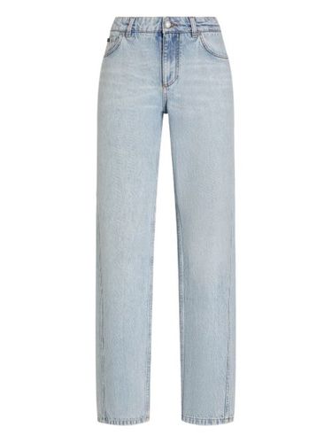 Jean à plaque logo - Dolce & Gabbana - Modalova