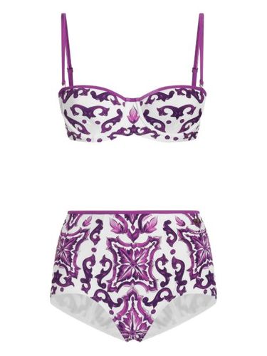 Bikini à imprimé Maiolica - Dolce & Gabbana - Modalova