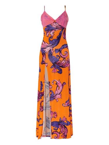 Robe à fleurs imprimées - Versace Jeans Couture - Modalova