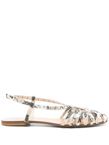 Sandales à imprimé peau de python - Anna F. - Modalova