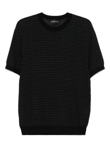 T-shirt à lettrage en intarsia - Emporio Armani - Modalova