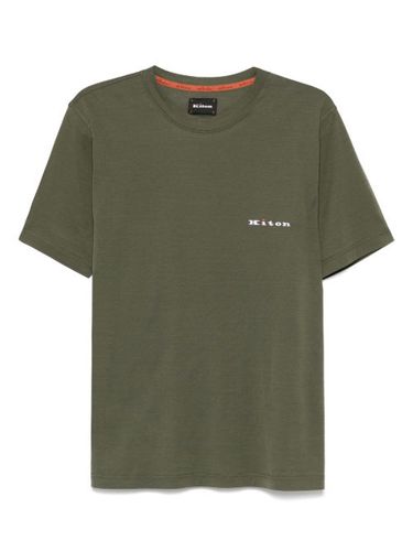 Kiton t-shirt à logo brodé - Vert - Kiton - Modalova
