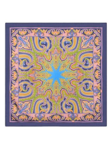 ETRO carré de poche en soie - Bleu - ETRO - Modalova