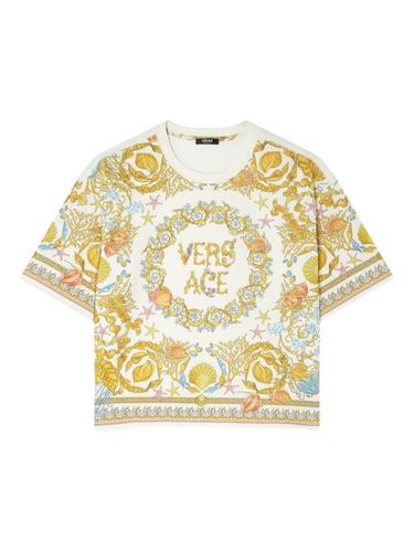 T-shirt crop Underwater Barocco - Versace - Modalova