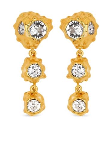 Boucles d'oreilles serties de cristaux - Oscar de la Renta - Modalova