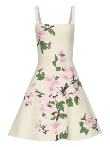 Robe à fleurs en jacquard - Oscar de la Renta - Modalova