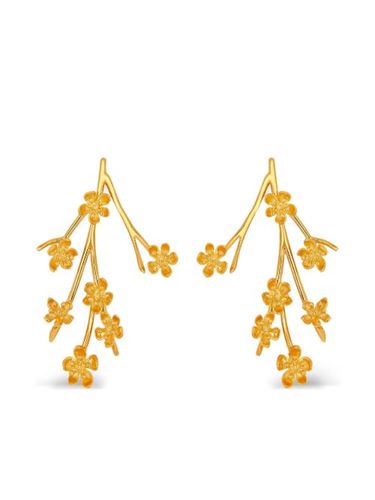Boucles d'oreilles fleurs - Oscar de la Renta - Modalova