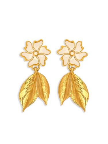 Boucles d'oreilles fleurs - Oscar de la Renta - Modalova