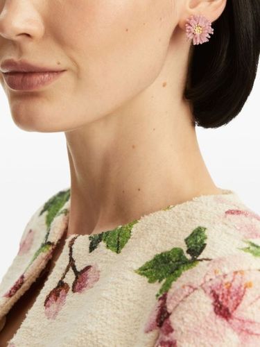 Boucles d'oreilles Pompom Flower - Oscar de la Renta - Modalova