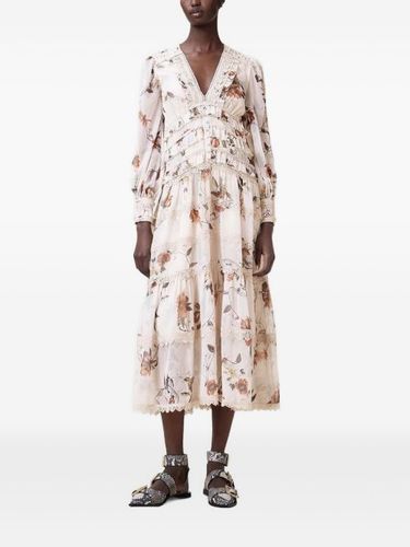 Robe mi-longue Zora à fleurs - AllSaints - Modalova