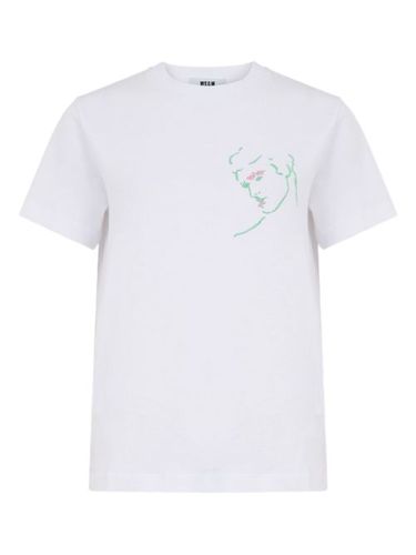 MSGM t-shirt brodé - Blanc - MSGM - Modalova