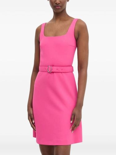 Robe ceinturée à encolure carrée - HUGO - Modalova