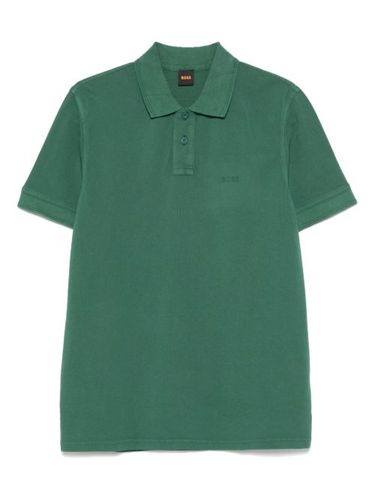 Polo en piqué à logo brodé - BOSS - Modalova