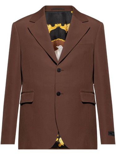 Blazer en laine à simple boutonnage - Versace - Modalova