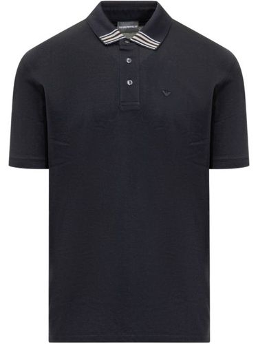 Polo à logo brodé - Emporio Armani - Modalova