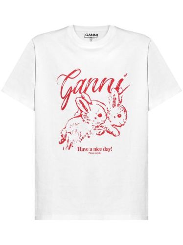 T-shirt à logo imprimé - GANNI - Modalova