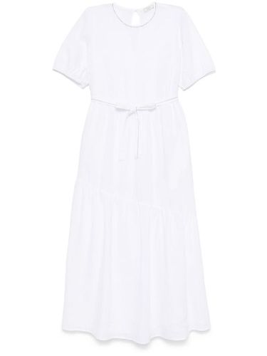 Robe mi-longue à détails de perles - Peserico - Modalova