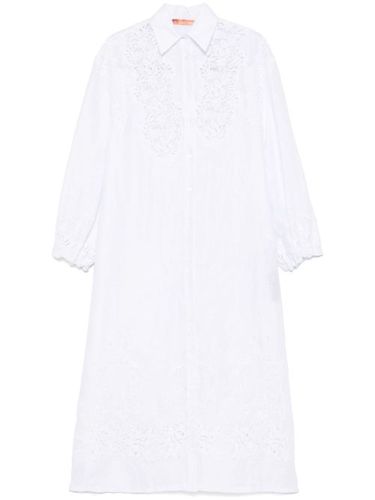 Robe-chemise à détails en dentelle - Ermanno Scervino - Modalova