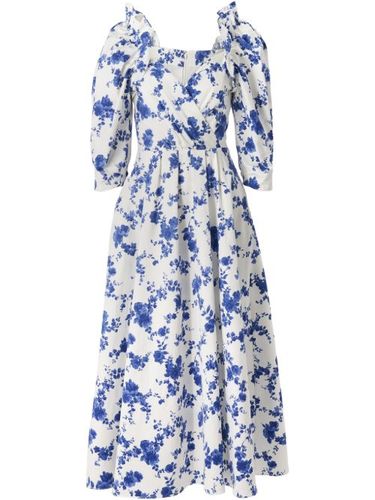 Robe fleurie à manches ballon - Carolina Herrera - Modalova